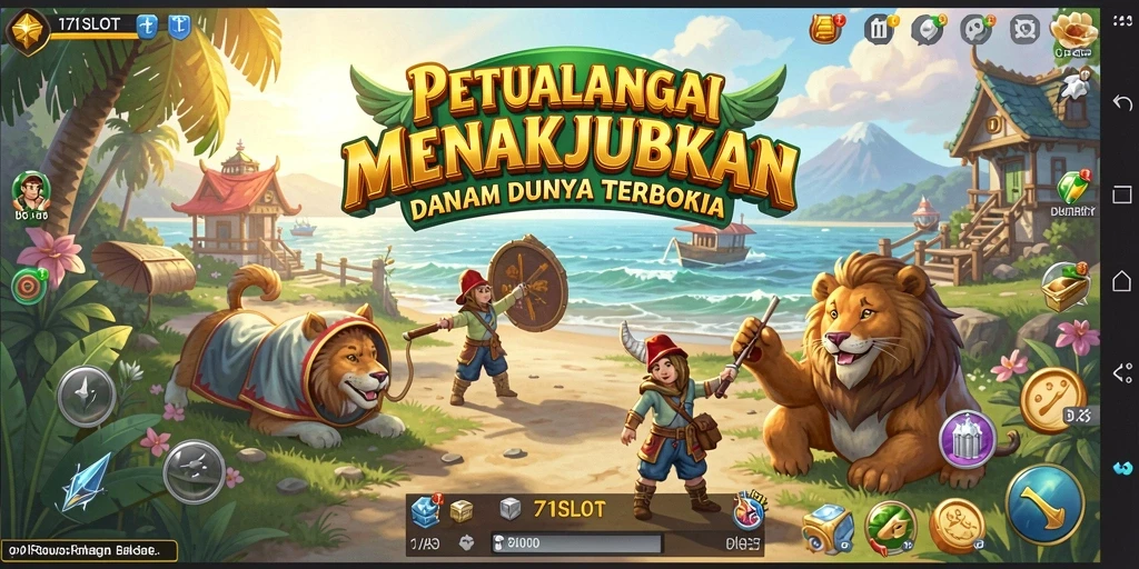 Screenshot gameplay menunjukkan petualangan seru dalam dunia Open World.