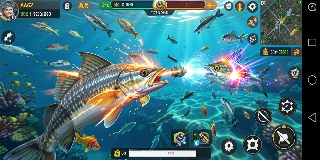 Tampilan menarik gameplay Tembak Ikan yang menantang dan seru.