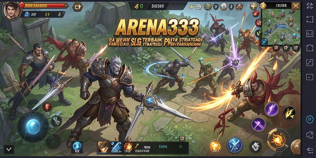 Tangkapan layar gameplay <strong>ARENA333</strong> menampilkan aksi pertempuran strategi yang menarik.