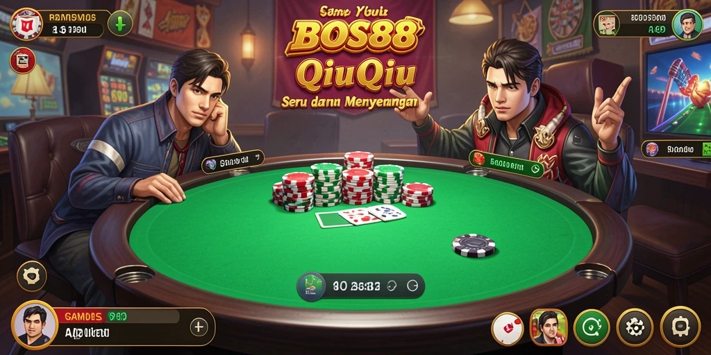 Gameplay seru dalam permainan QiuQiu BOS88.