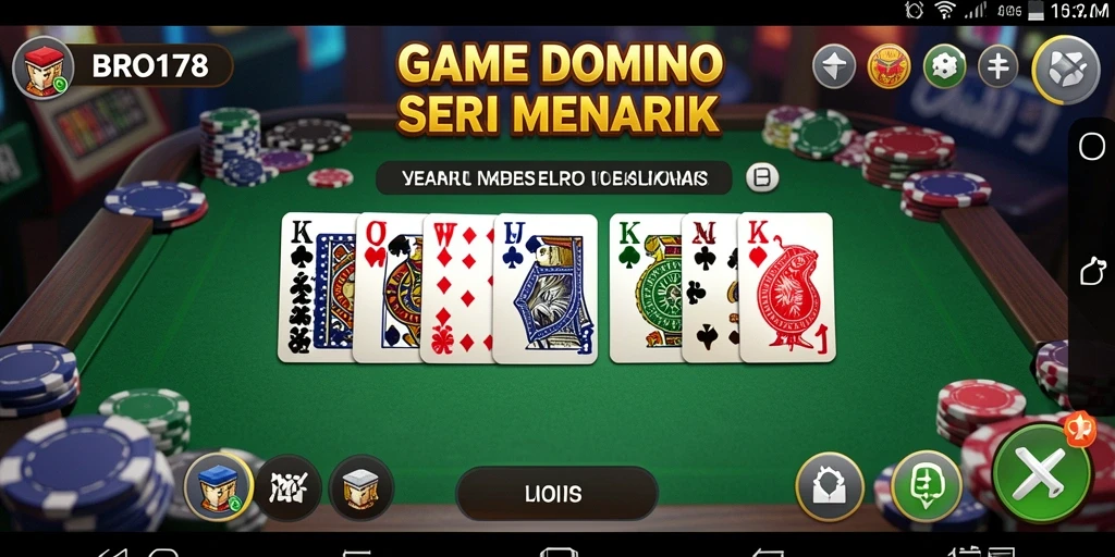 Screenshot gameplay BRO178 dengan tampilan kartu Domino.
