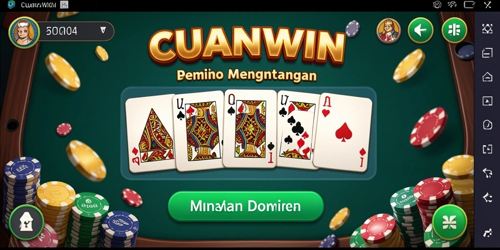 Tampilan gameplay seru dari CUANWIN, dominasi permainan domino.
