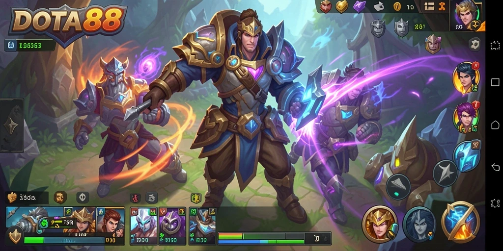 Tampilan gameplay seru dan menantang di DOTA88.