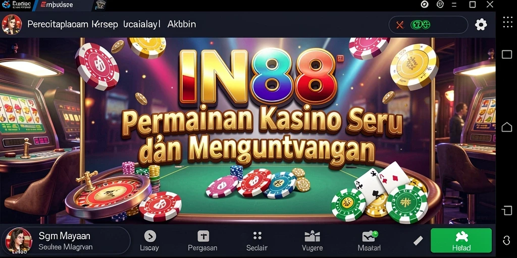 Tampilan utama gameplay Kasino IN88 yang mendebarkan.