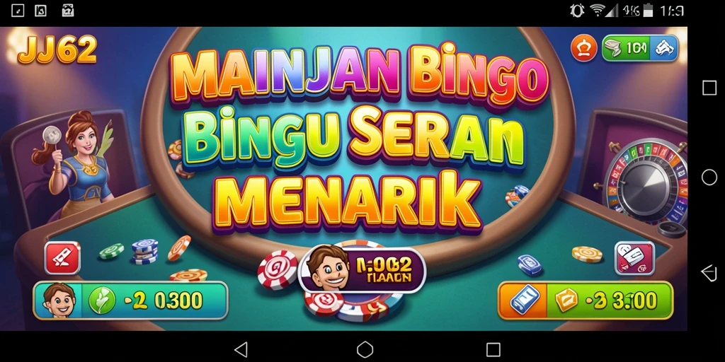 Screenshot gameplay JJ62 menampilkan pengalaman bermain Bingo yang seru dan interaktif.