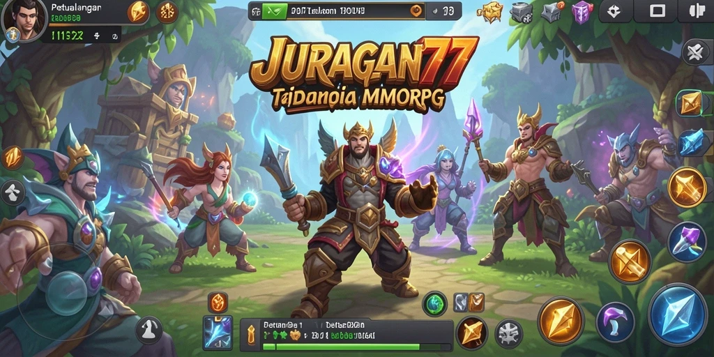 Tangkapan layar gameplay JURAGAN77 yang menunjukkan aksi seru di dunia MMORPG.