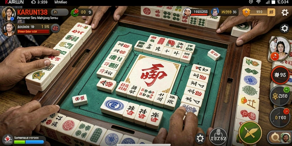 Screenshot KARUN138 menampilkan gameplay seru Mahjong yang memikat.