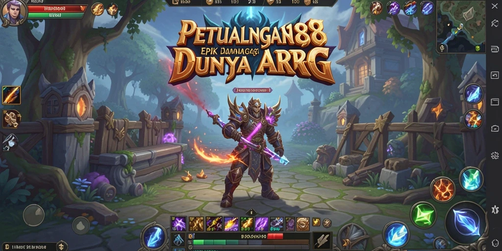 Tangkapan layar MENARA188 menampilkan aksi pertempuran seru dalam dunia fantasi.