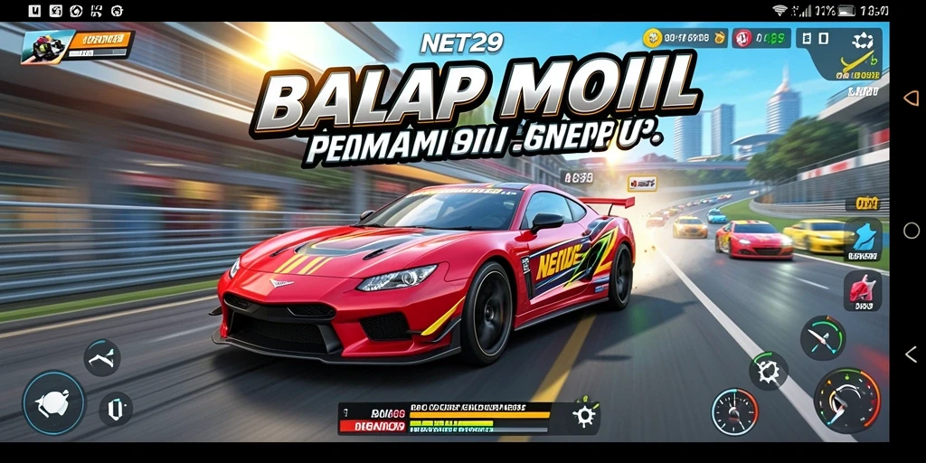 Screenshot gameplay balap mobil yang seru di NET29.
