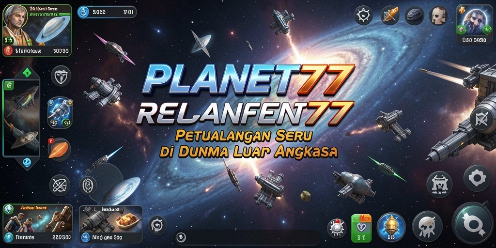 Screenshot utama <strong>PLANET77</strong> menampilkan gameplay mendebarkan di luar angkasa.