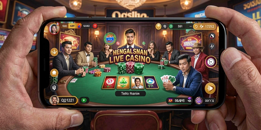 Gameplay seru dalam aplikasi Live Casino QQ1221.