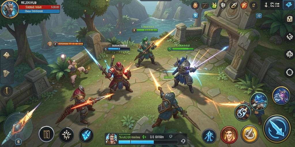 Screenshot gameplay <strong>REJEKIHUB</strong> menampilkan serangan strategi yang mendetail.
