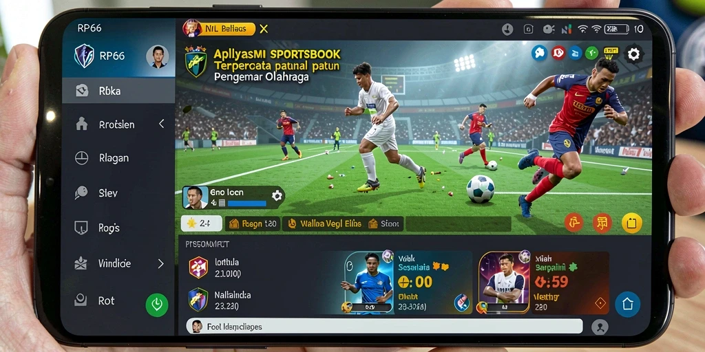Tampilan gameplay menarik dan interaktif dari aplikasi Sportsbook RP66.