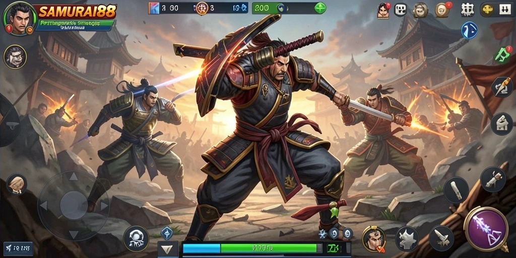 Menampilkan aksi pertempuran seru dalam gameplay SLG.