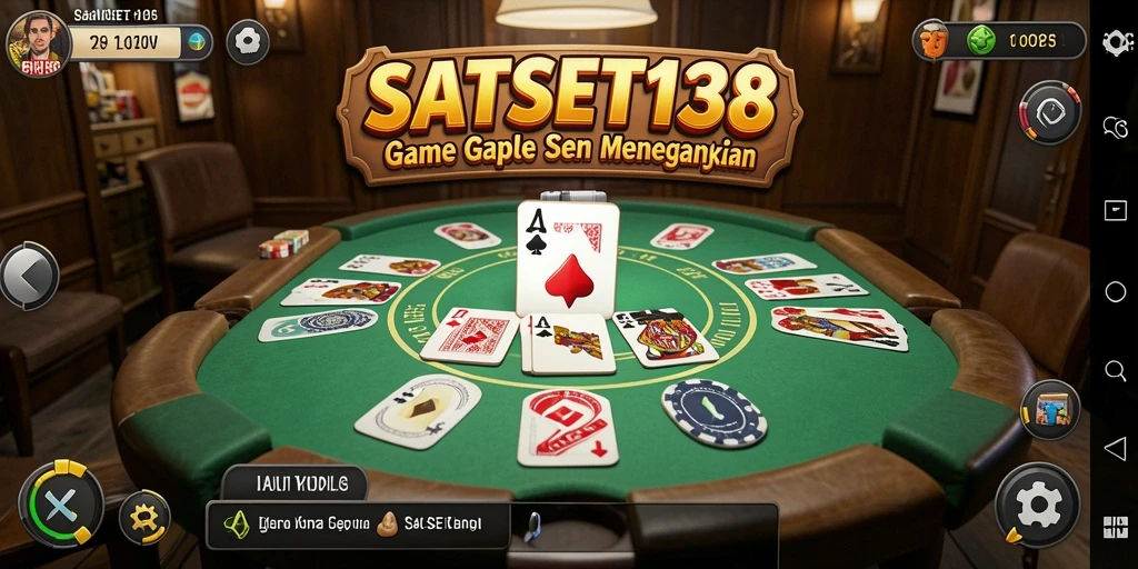 Tampilan gameplay SATSET138 yang seru dan menantang dalam bermain Gaple.