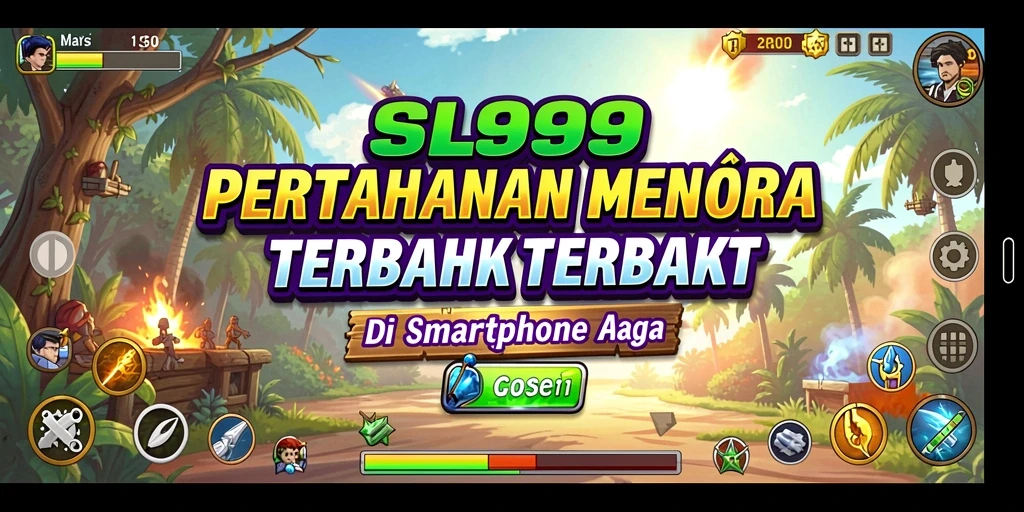 Tampilan menarik dari gameplay SL999 dengan strategi Tower Defense yang mendebarkan.