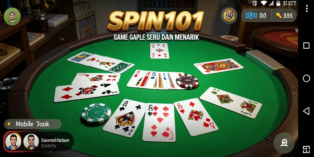 Tampilan gameplay seru dan interaktif dari SPIN101.